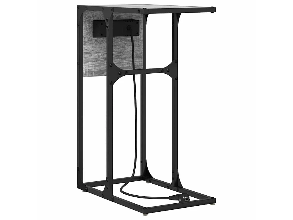 Mesa de Noche Gris sonoma Madera contrachapada