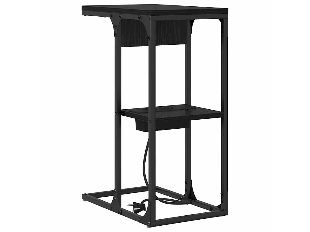 Mesa de Noche Roble negro 41.5 x 26 x 60.5 cm
