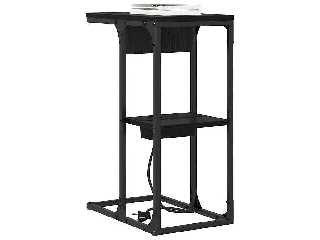 Mesa de Noche Roble negro 41.5 x 26 x 60.5 cm