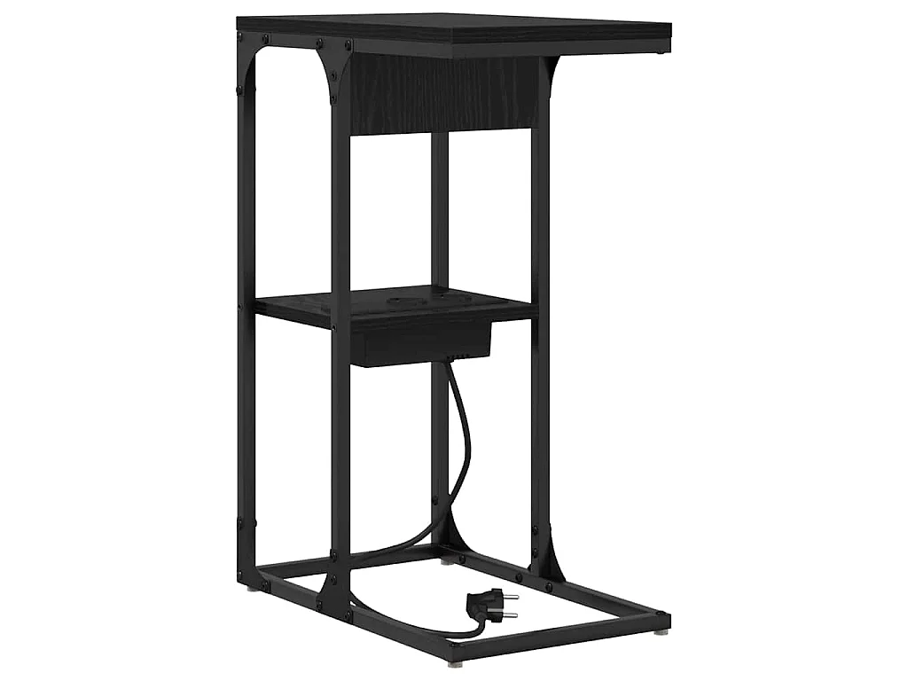 Mesa de Noche Roble negro 41.5 x 26 x 60.5 cm
