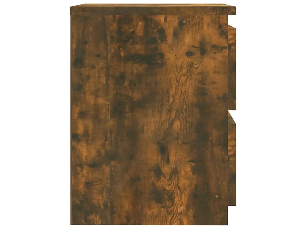 Table de chevet en chêne fumé 30x30x40 cm bois d'ingénierie