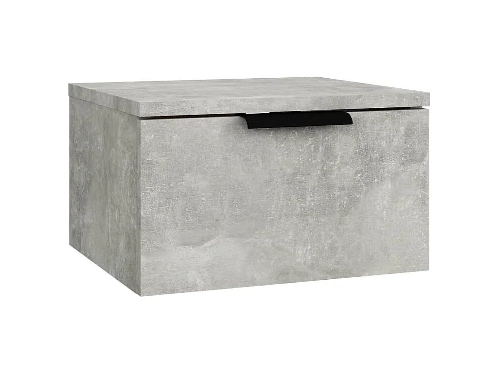 Table de chevet murale Gris béton 34x30x20 cm