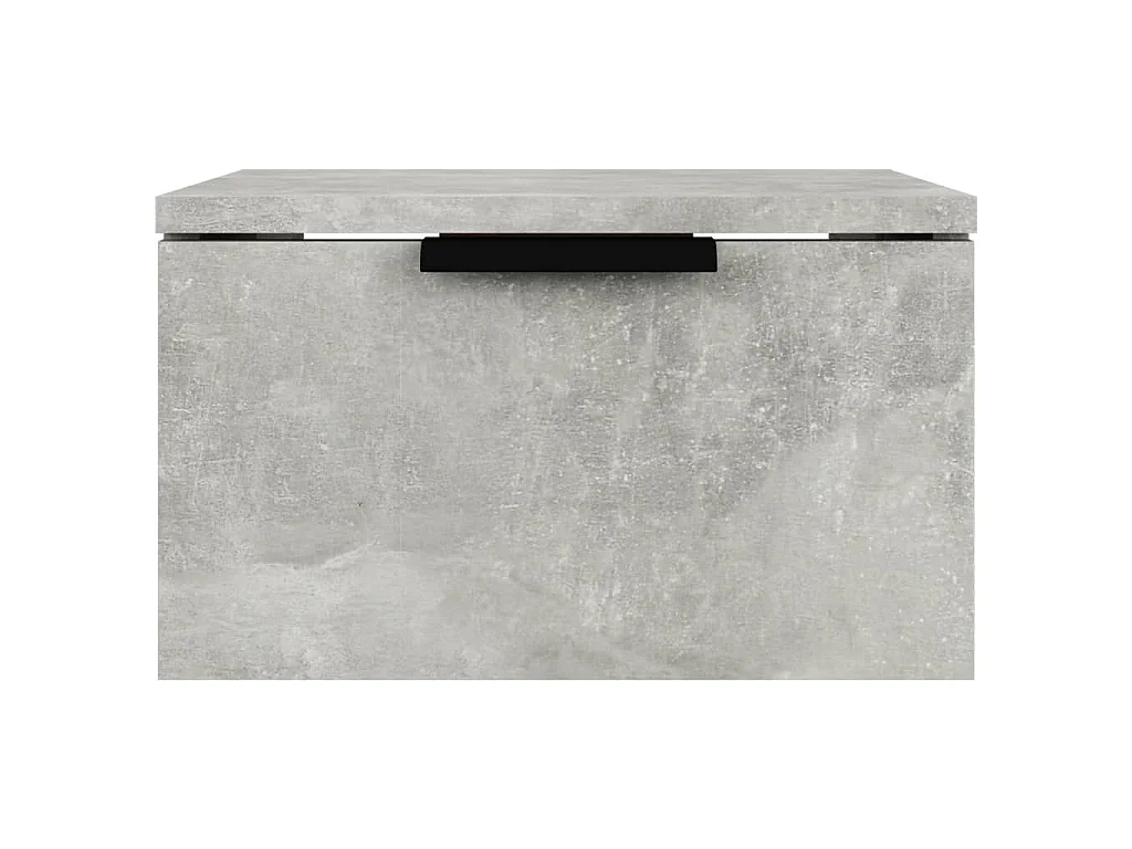 Table de chevet murale Gris béton 34x30x20 cm