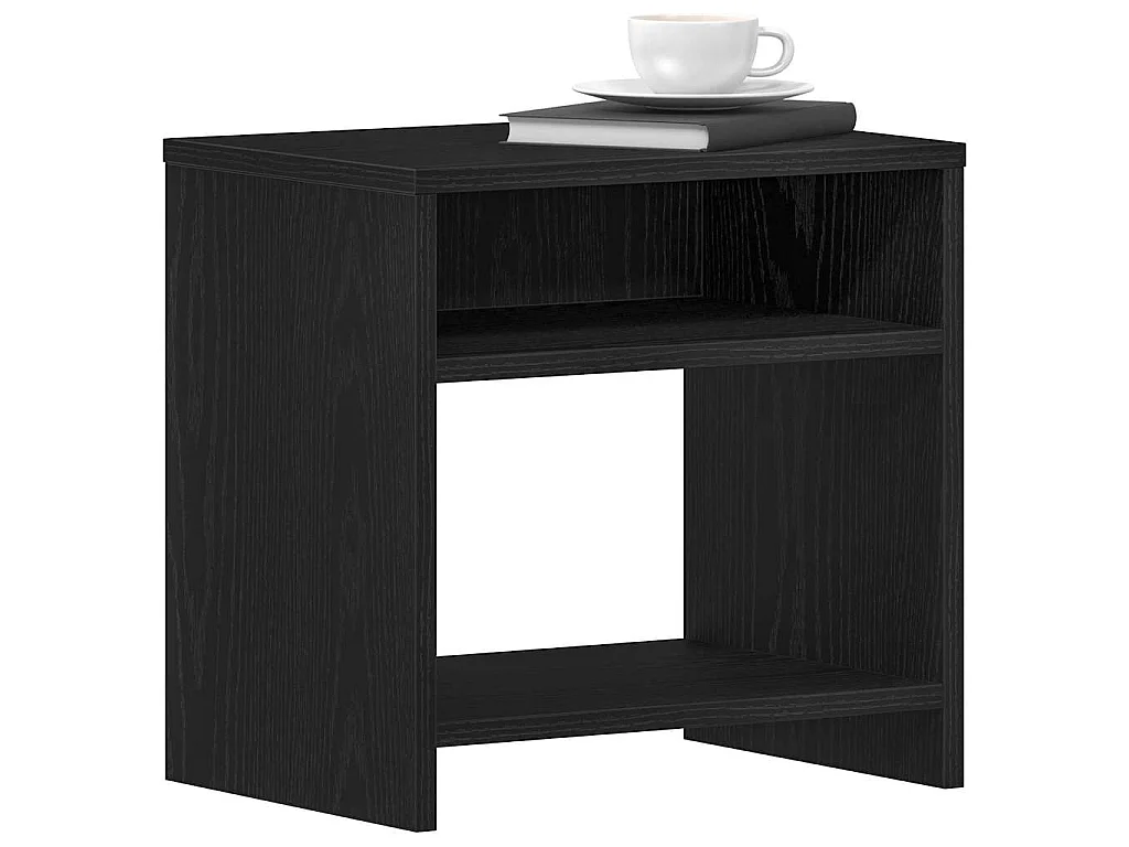 Table de chevet chêne noir 40x30x40 cm bois d'ingénierie