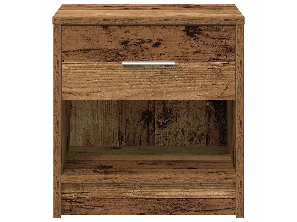 Table de chevet avec tiroir en bois ancien 39x28x41 cm
