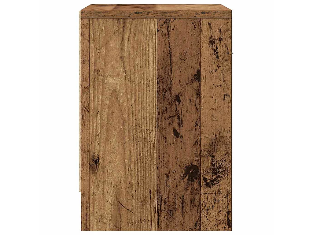 Table de chevet avec tiroir en bois ancien 39x28x41 cm