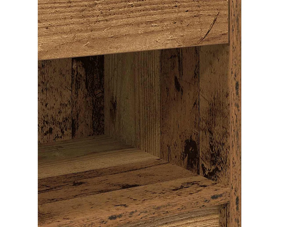 Table de chevet avec tiroir en bois ancien 39x28x41 cm