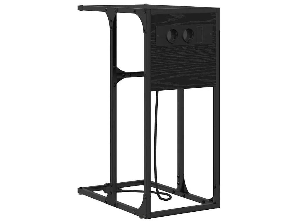 Mesa de Noche Roble negro Madera contrachapada