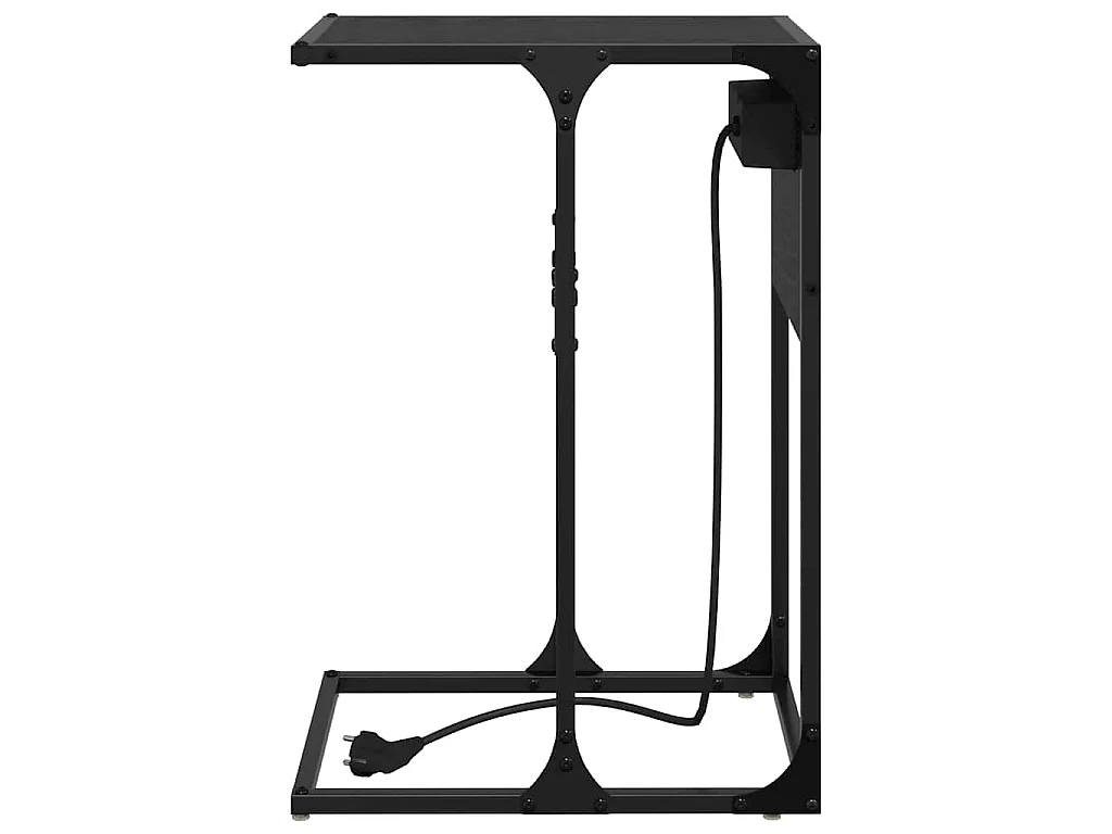 Mesa de Noche Roble negro Madera contrachapada