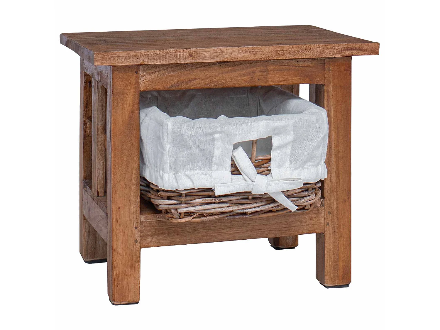 Mesa lateral Marrón Madera maciza de Caoba