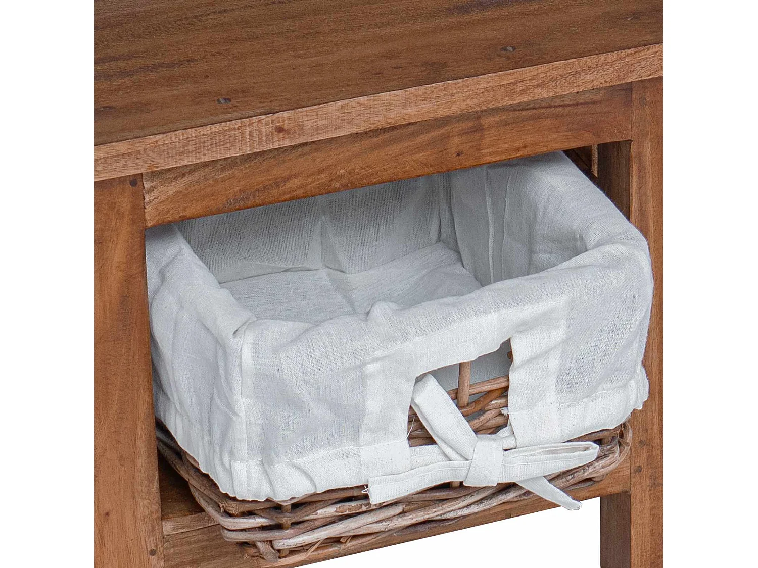 Mesa lateral Marrón Madera maciza de Caoba