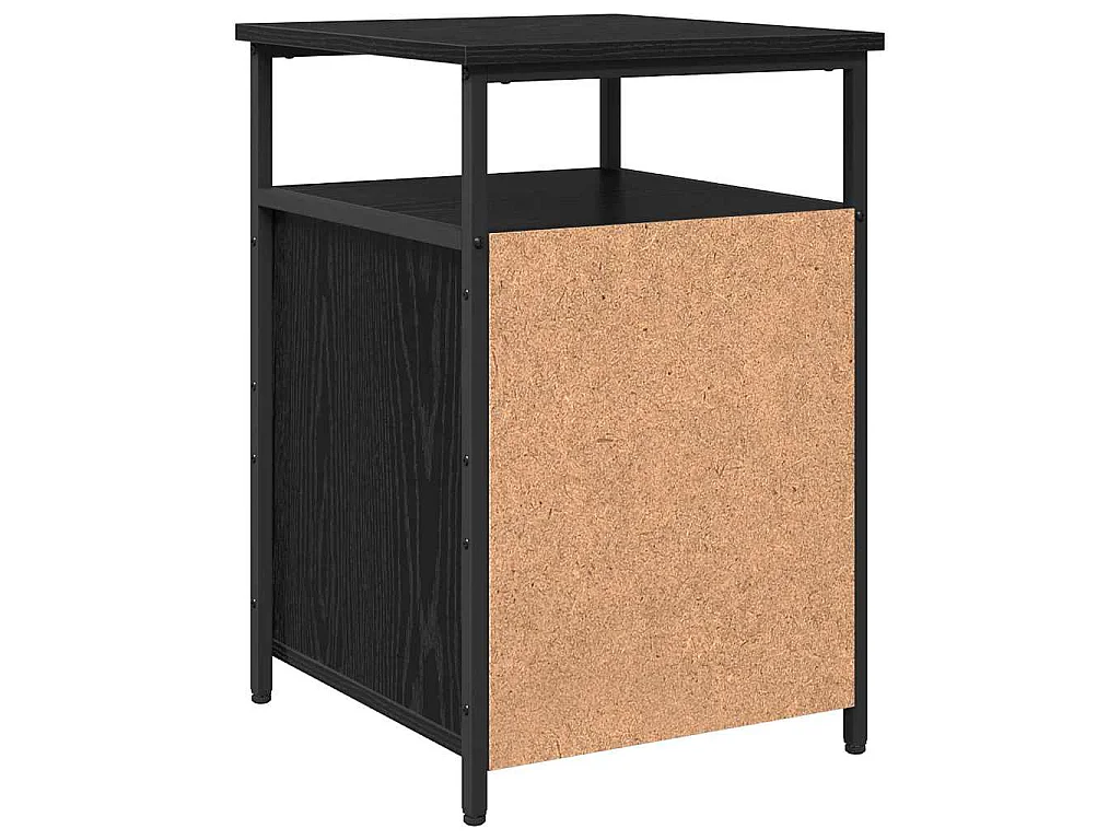 Armario de Noche Roble negro Madera contrachapada