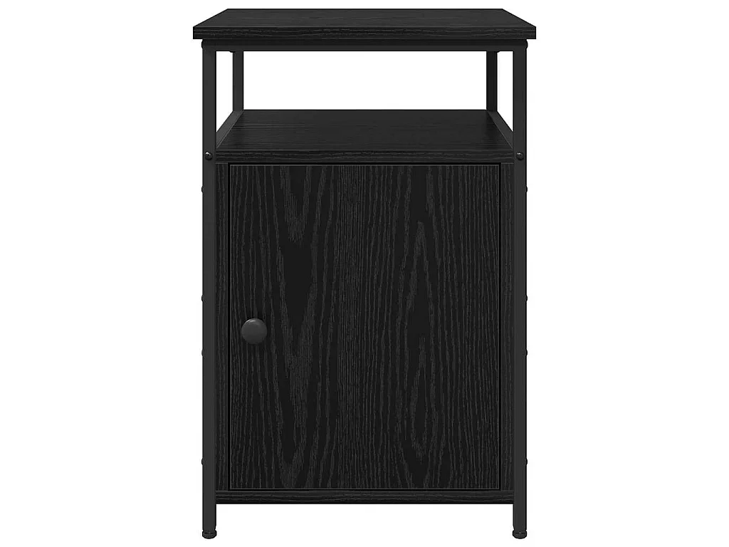 Armario de Noche Roble negro Madera contrachapada
