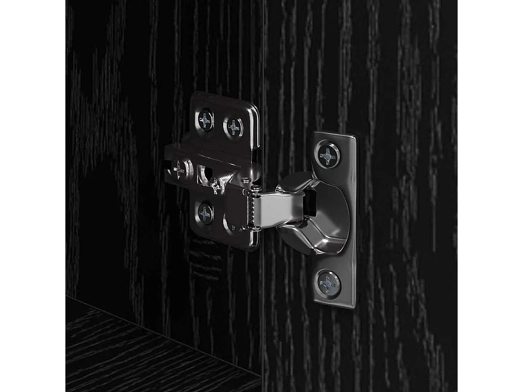 Armario de Noche Roble negro Madera contrachapada