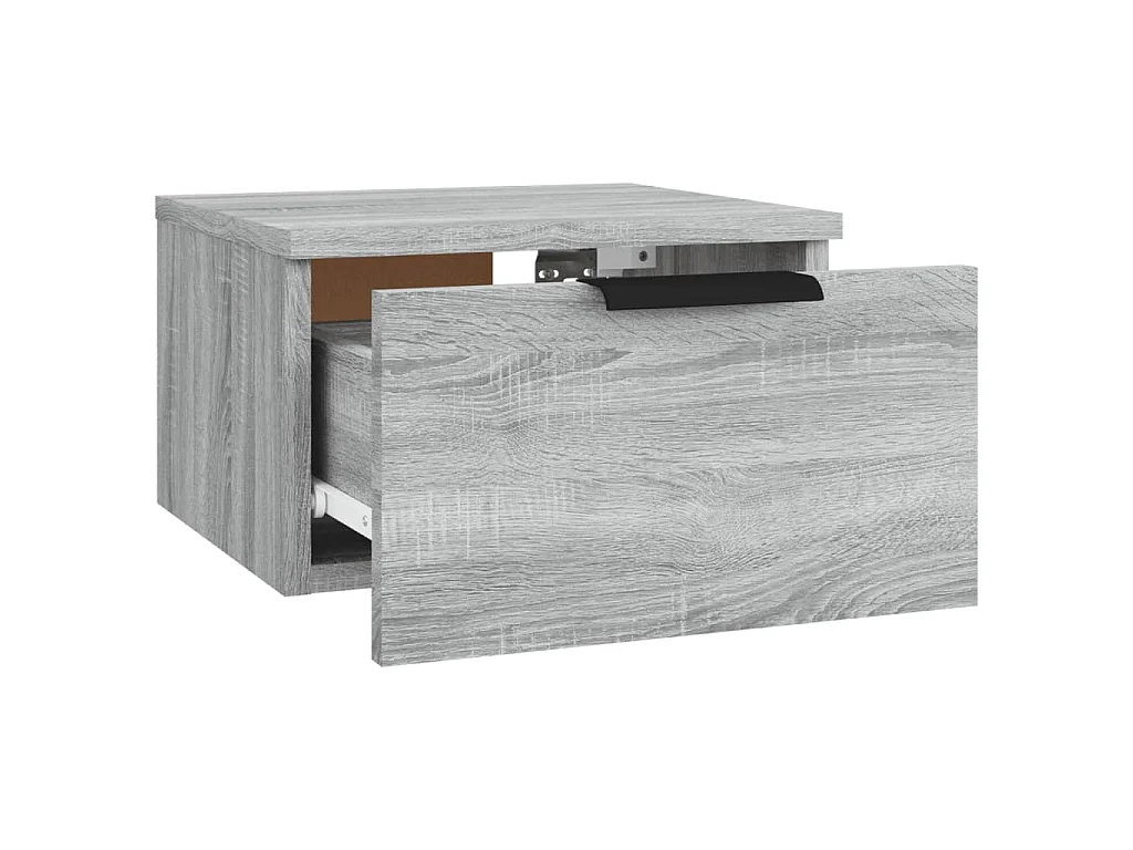 Table de chevet murale Sonoma gris 34x30x20 cm