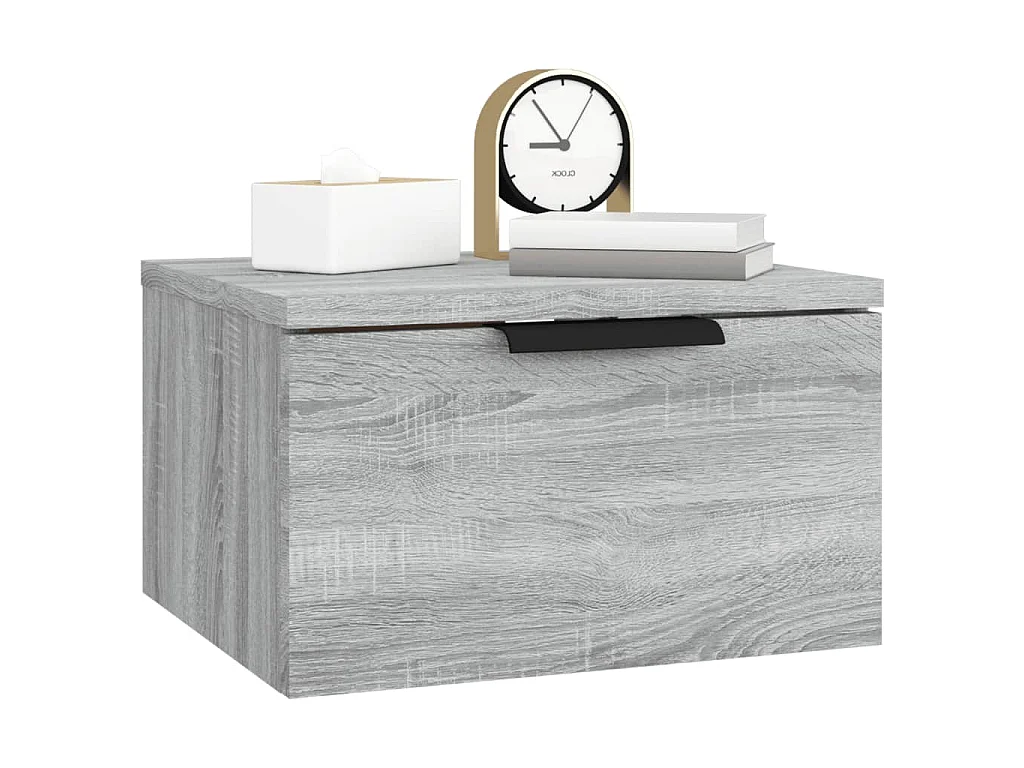 Table de chevet murale Sonoma gris 34x30x20 cm
