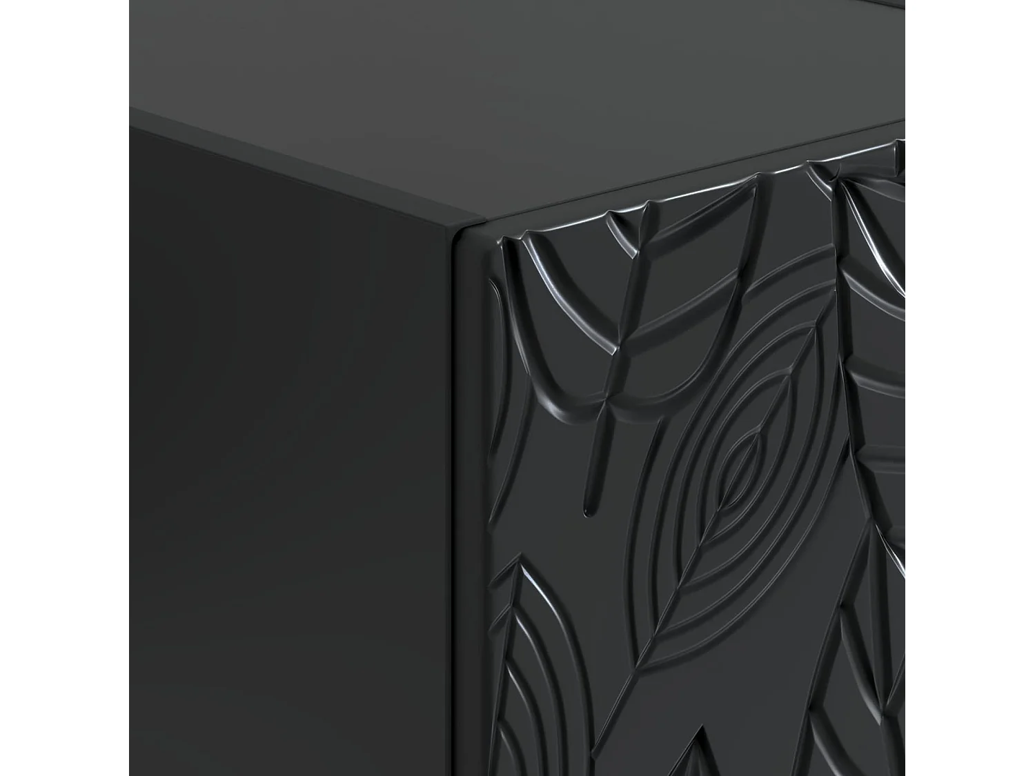 Table de chevet mural Noir 49 x 34,5 x 20 cm