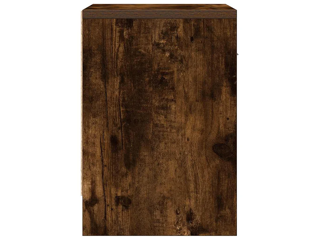Tables de chevet 2 pièces avec tiroir chêne fumé 39x28x41 cm