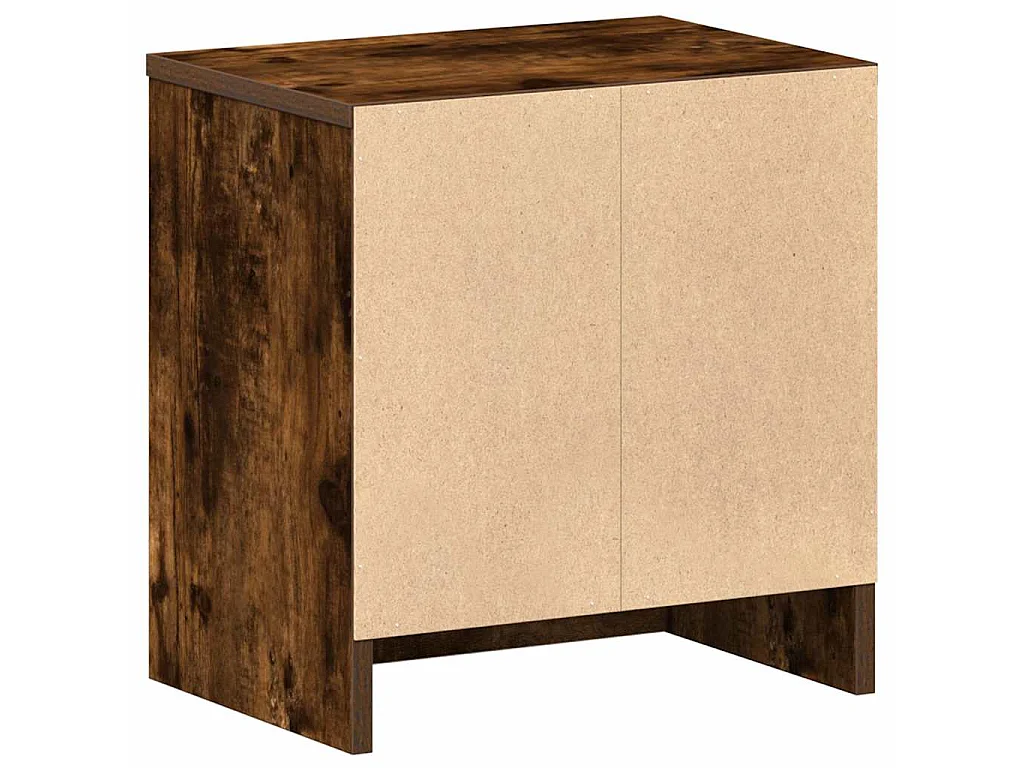 Tables de chevet 2 pièces avec tiroir chêne fumé 39x28x41 cm
