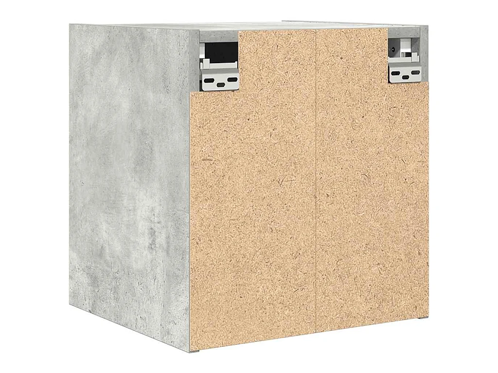 Tables de chevet murales 2 pièces gris béton 38x34x40 cm