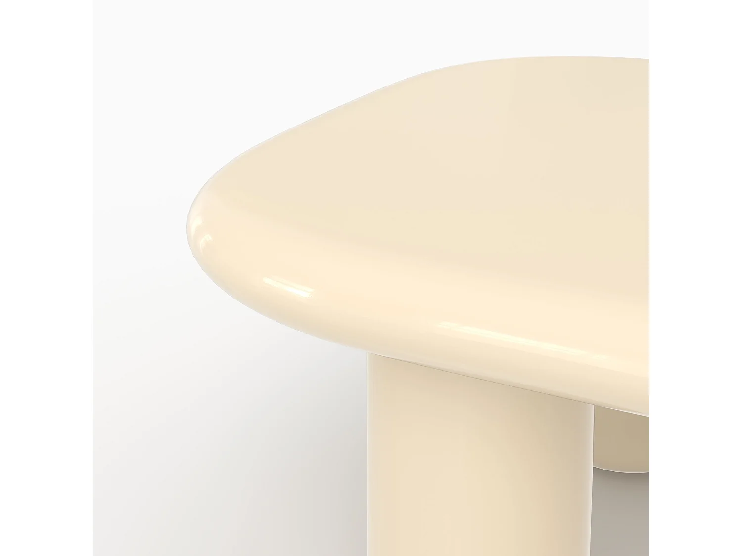 Rechteckiger, weiß lackierter MDF-Couchtisch - Lolly
