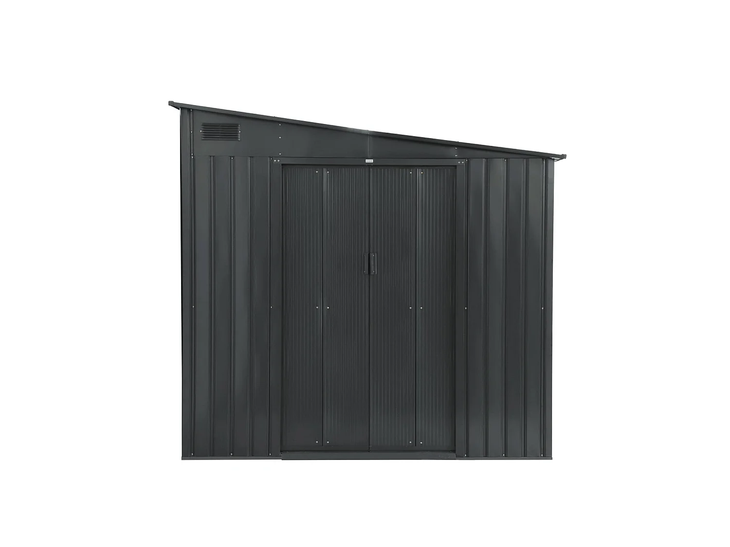 Abri de jardin acier 5.5m² avec kit d'ancrage anthracite L 258 x l 212.5 x H 195cm - Lome
