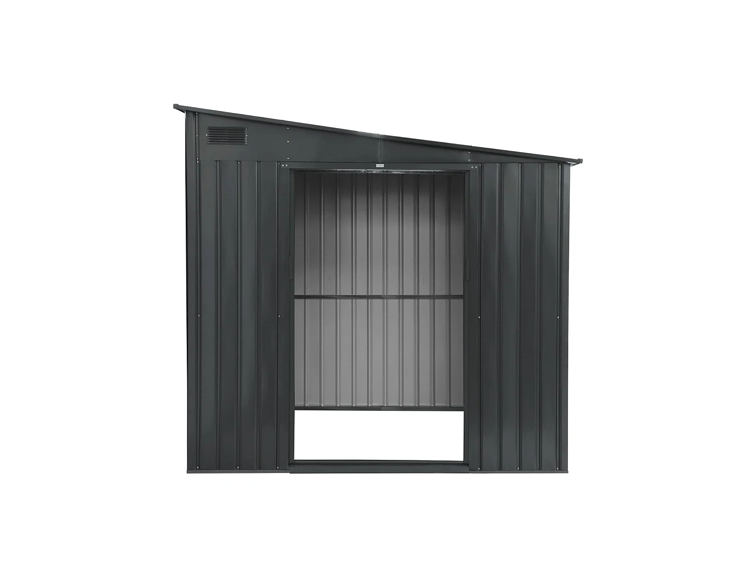 Abri de jardin acier 5.5m² avec kit d'ancrage anthracite L 258 x l 212.5 x H 195cm - Lome