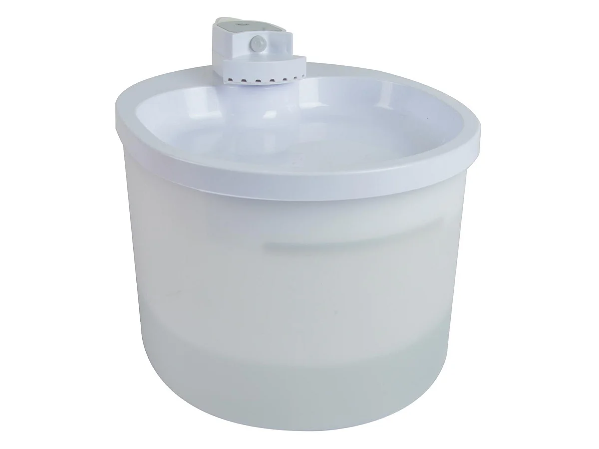 Bewegingssensor 21cm Witte Waterfontein voor Katten met Waterval en Vervangbaar Filter