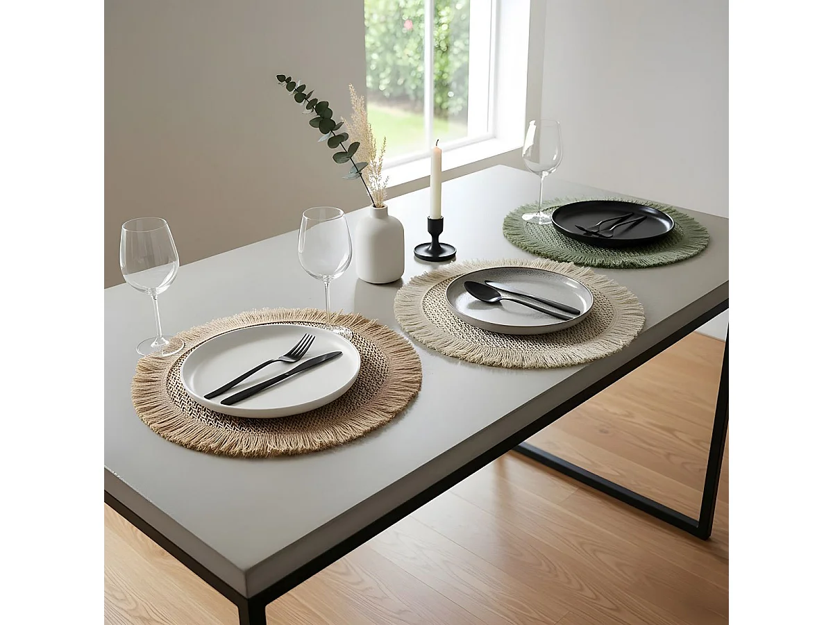Set de Table en Papier "Pepita" 38cm Naturel