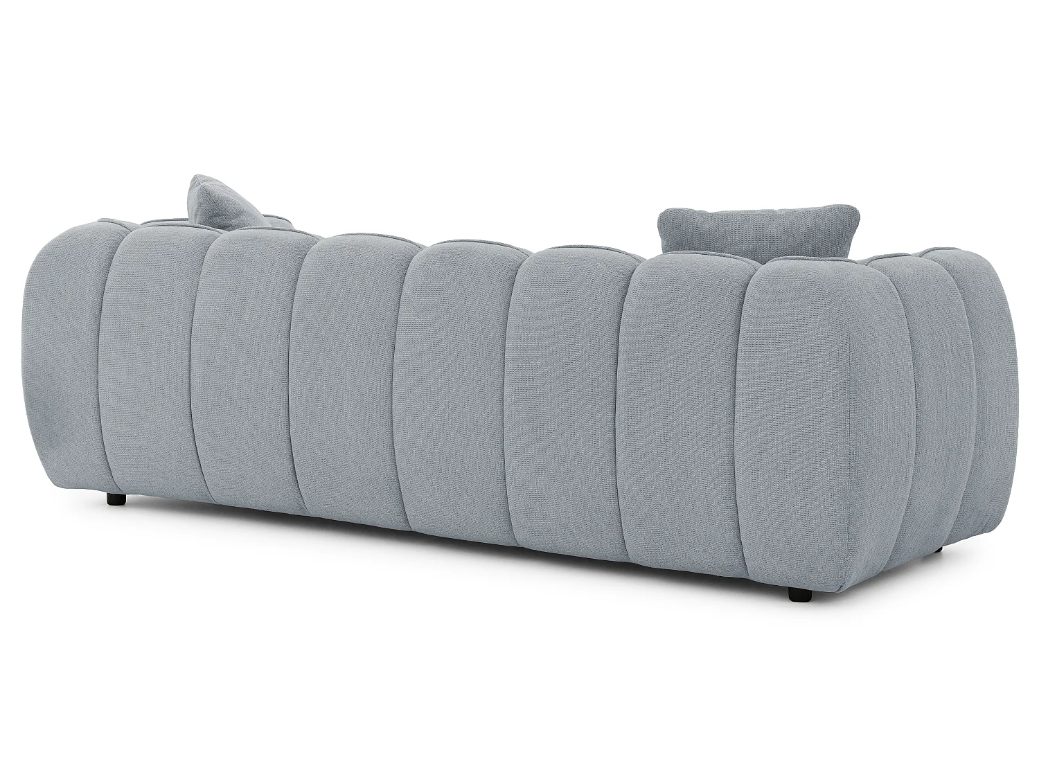 Canapé 3 places confortable en tissu structuré doux, au design moderne et à l’aspect matelassé en bulles profondes NUBIRA