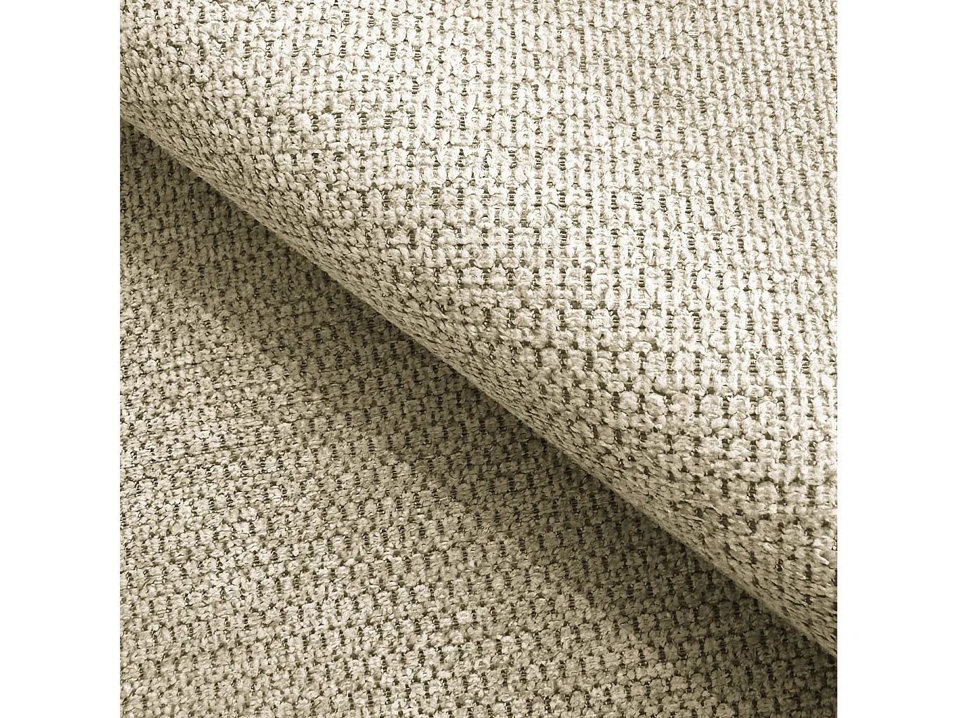 Canapé 3 places confortable en tissu structuré doux, au design moderne et à l’aspect matelassé en bulles profondes NUBIRA