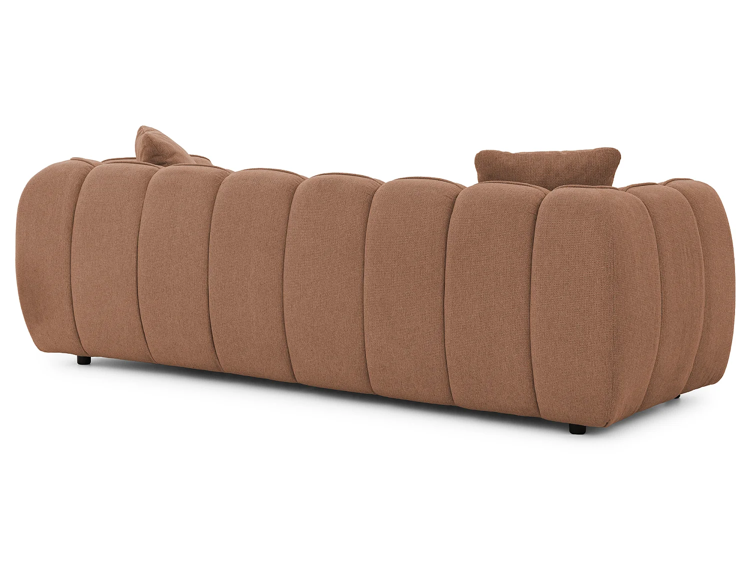 Canapé 3 places confortable en tissu structuré doux, au design moderne et à l’aspect matelassé en bulles profondes NUBIRA