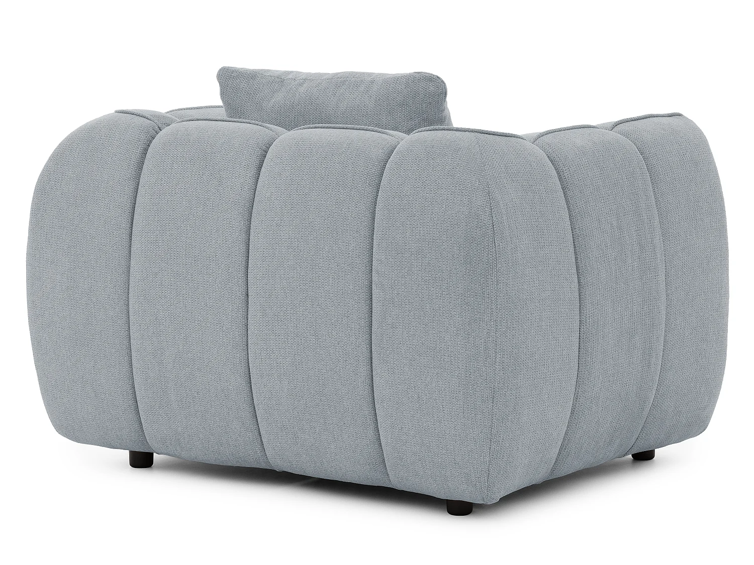 Fauteuil confortable au design moderne, avec un revêtement en tissu texturé doux et un capitonnage profond en style bubble - NUBIRA
