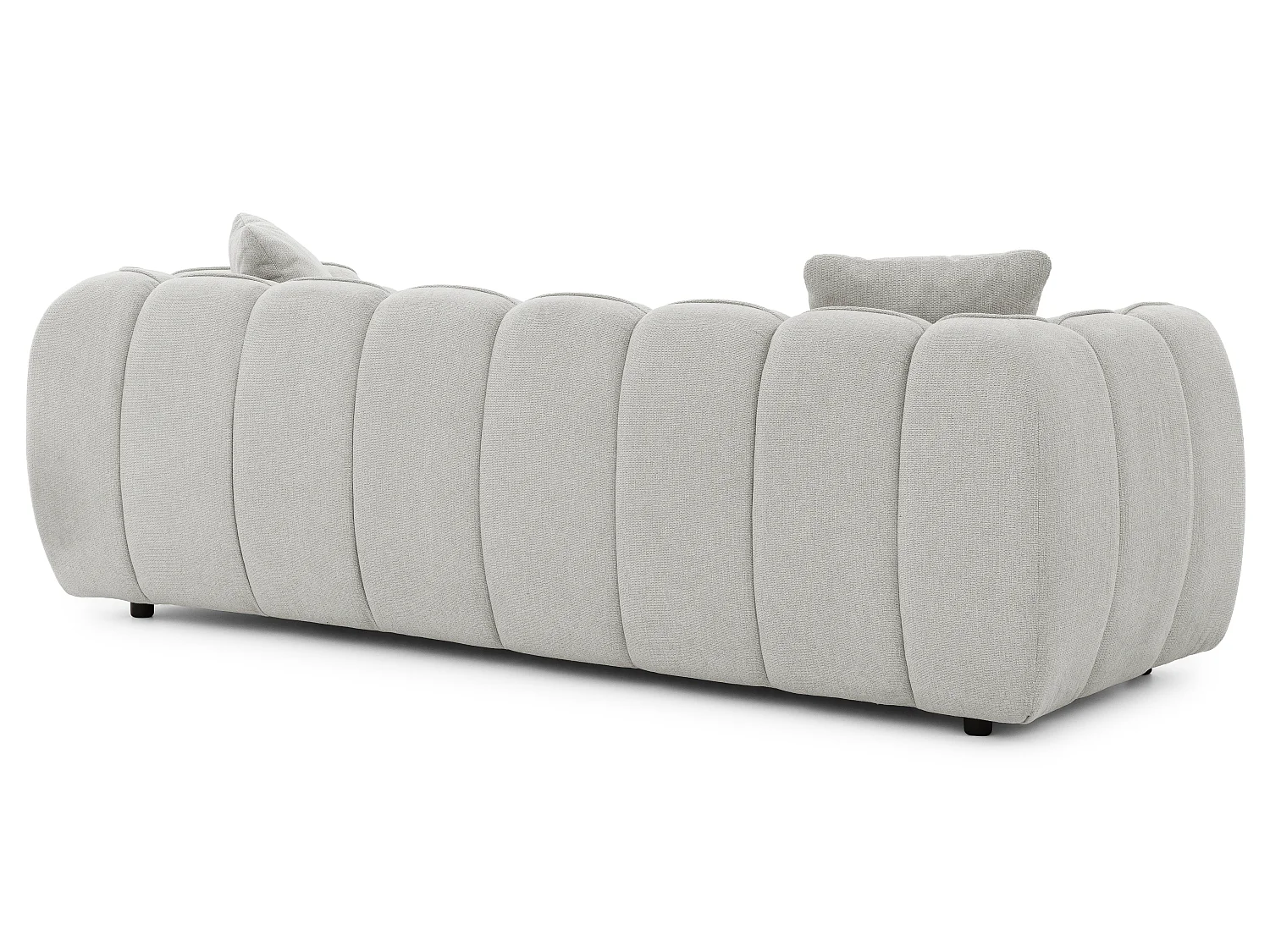 Canapé 3 places confortable en tissu structuré doux, au design moderne et à l’aspect matelassé en bulles profondes NUBIRA