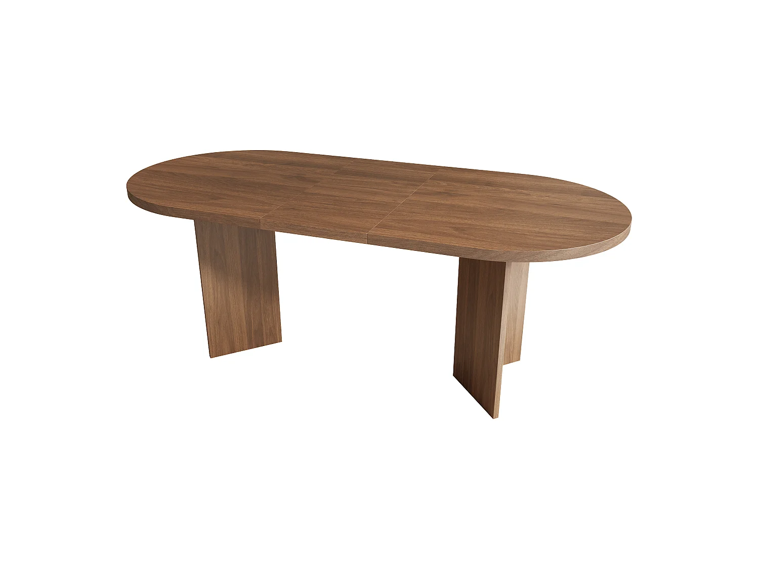 Table à manger 200 x 90 x 75 cm - Idéale pour 6 à 8 personnes - Coins arrondis et plateau épais - MDF - Couleur noyer
