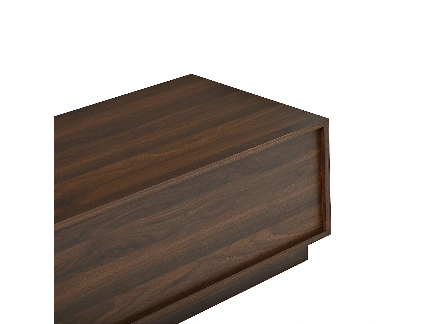 Table basse rectangulaire 100 x 50 x 35 cm - 2 portes - Design ajouré - Panneaux de particules et MDF - Marron