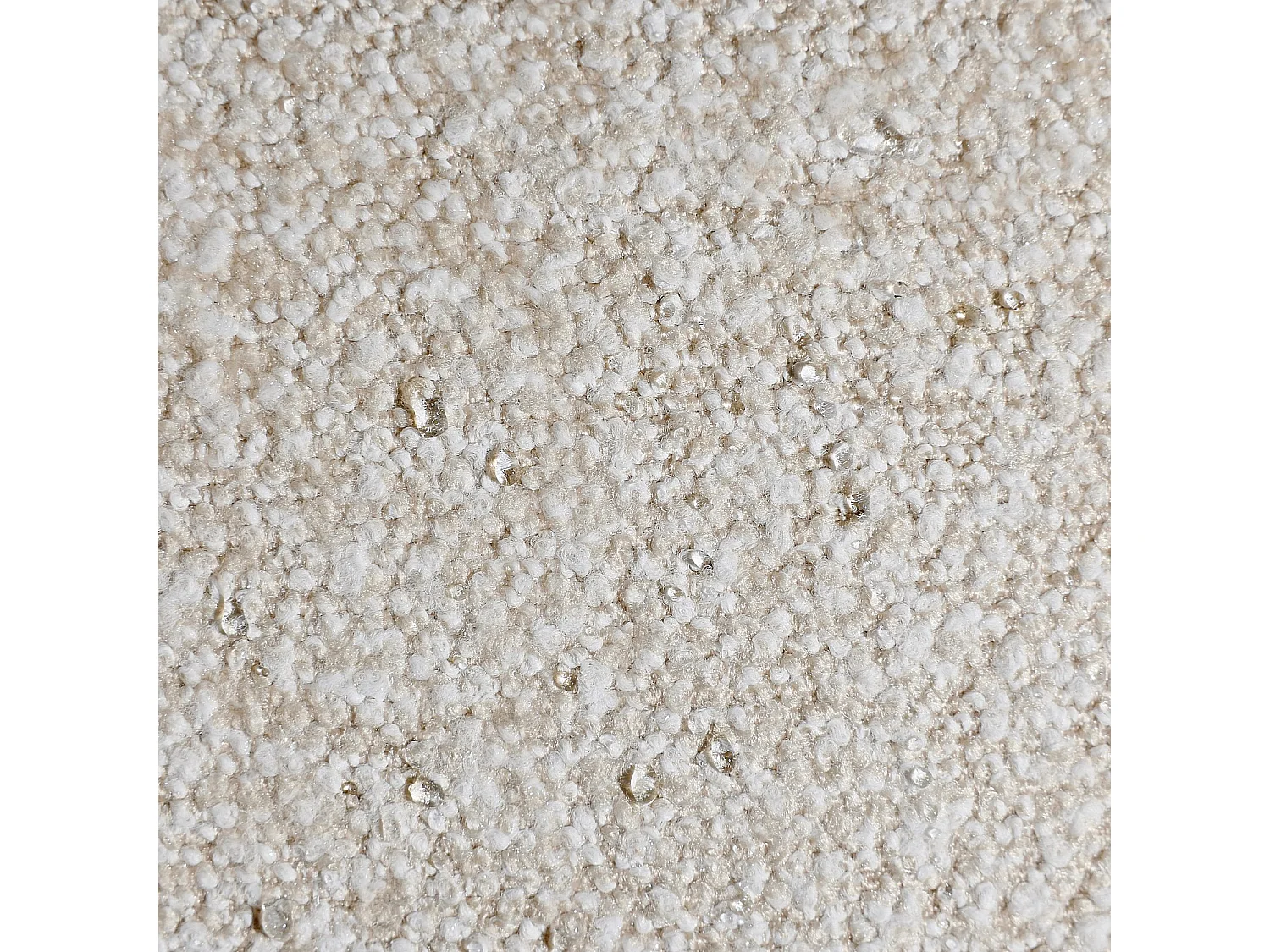 Habitat - Lot de 2 chaises de jardin en tissu texturé déperlant et aluminium blanc cassé - Crème - Nazare