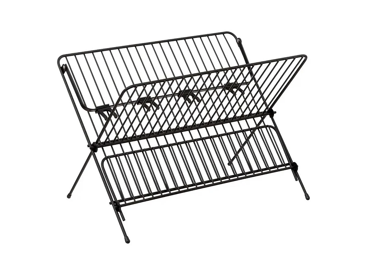 Égouttoir 2 Niveaux "Pliable" 42cm Noir