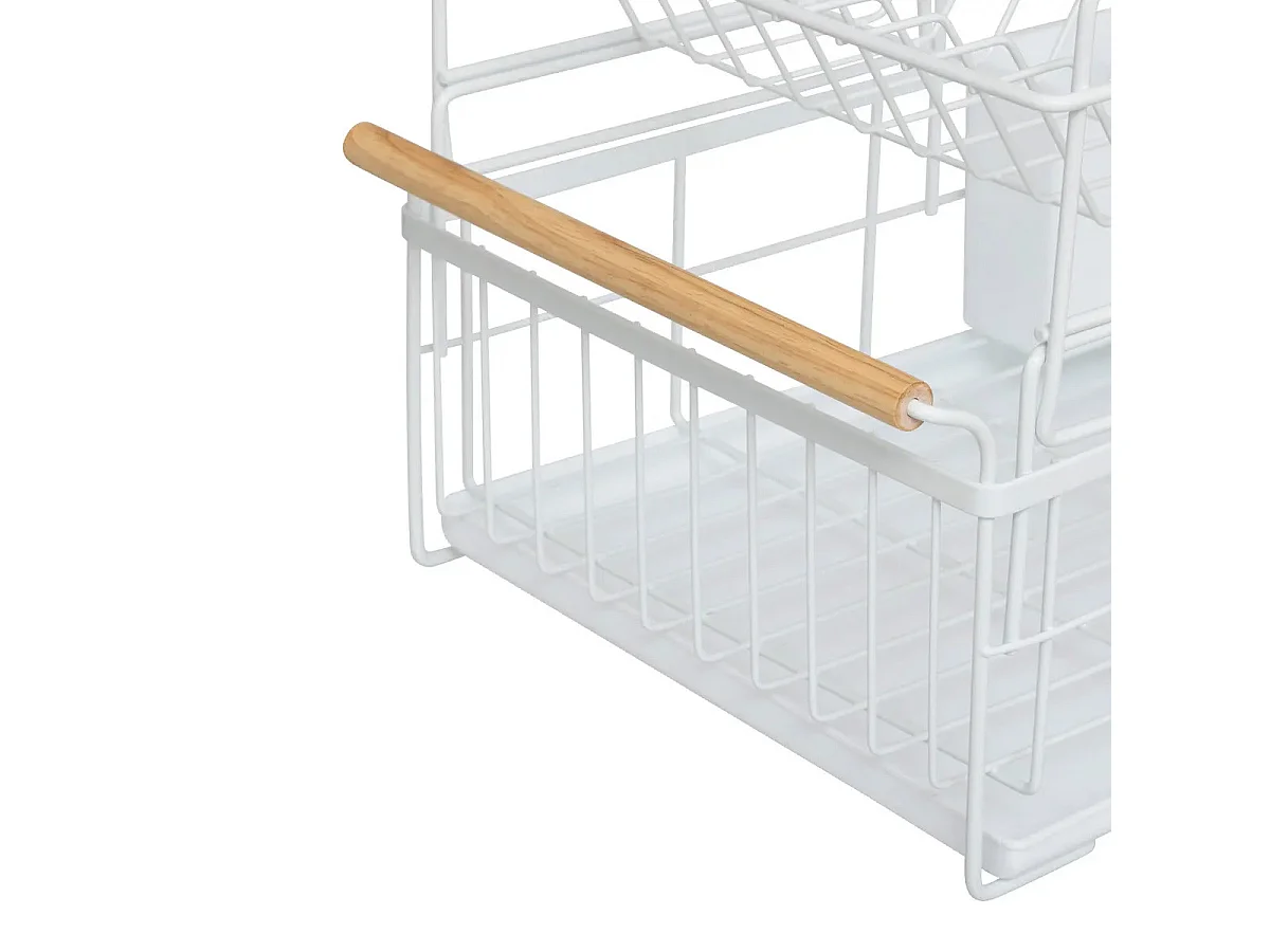 Égouttoir à Vaisselle 2 Niveaux "Naturéo" 48cm Blanc