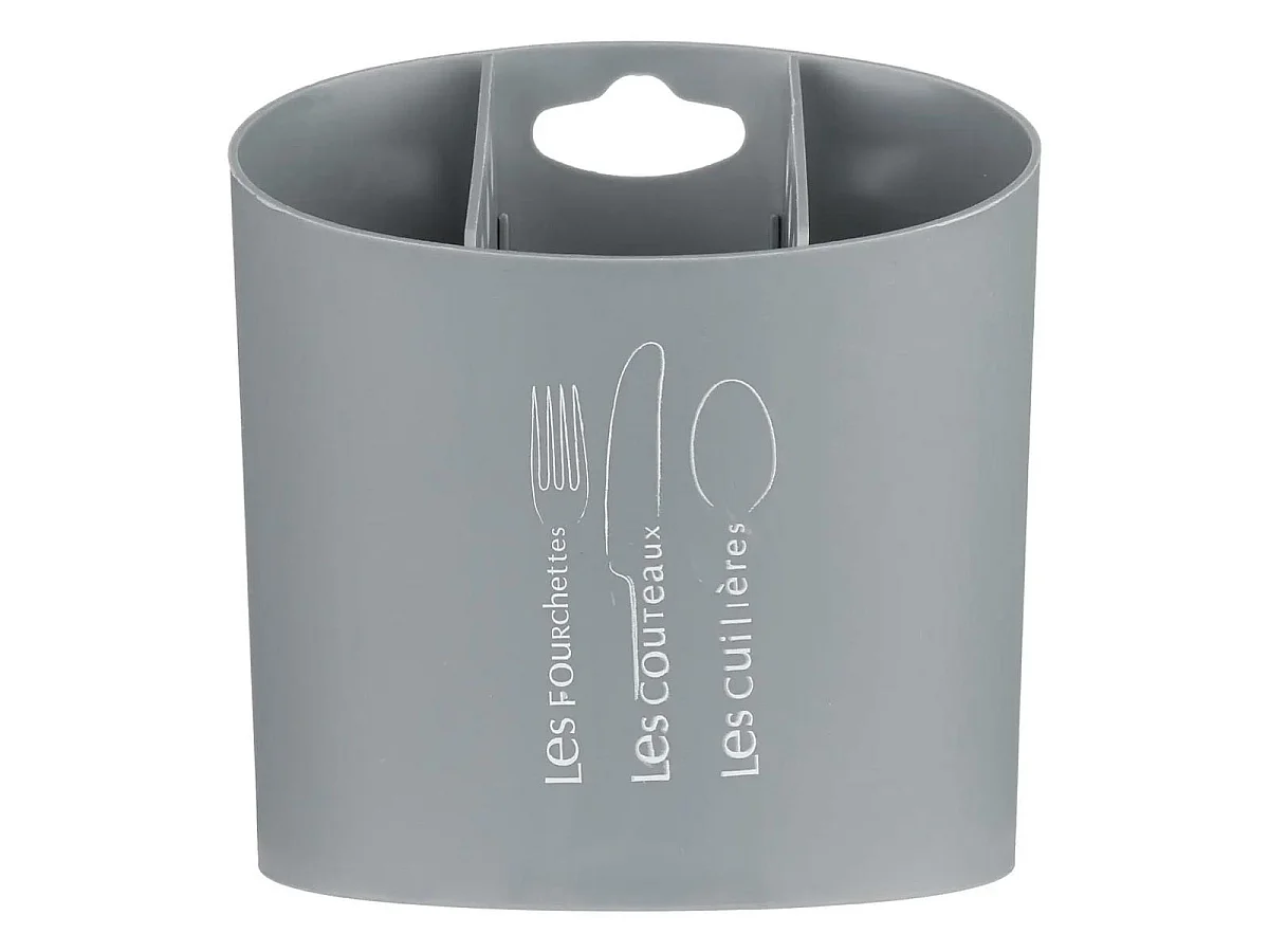 Égouttoir à Couverts "3 Compartiments" 14cm Gris