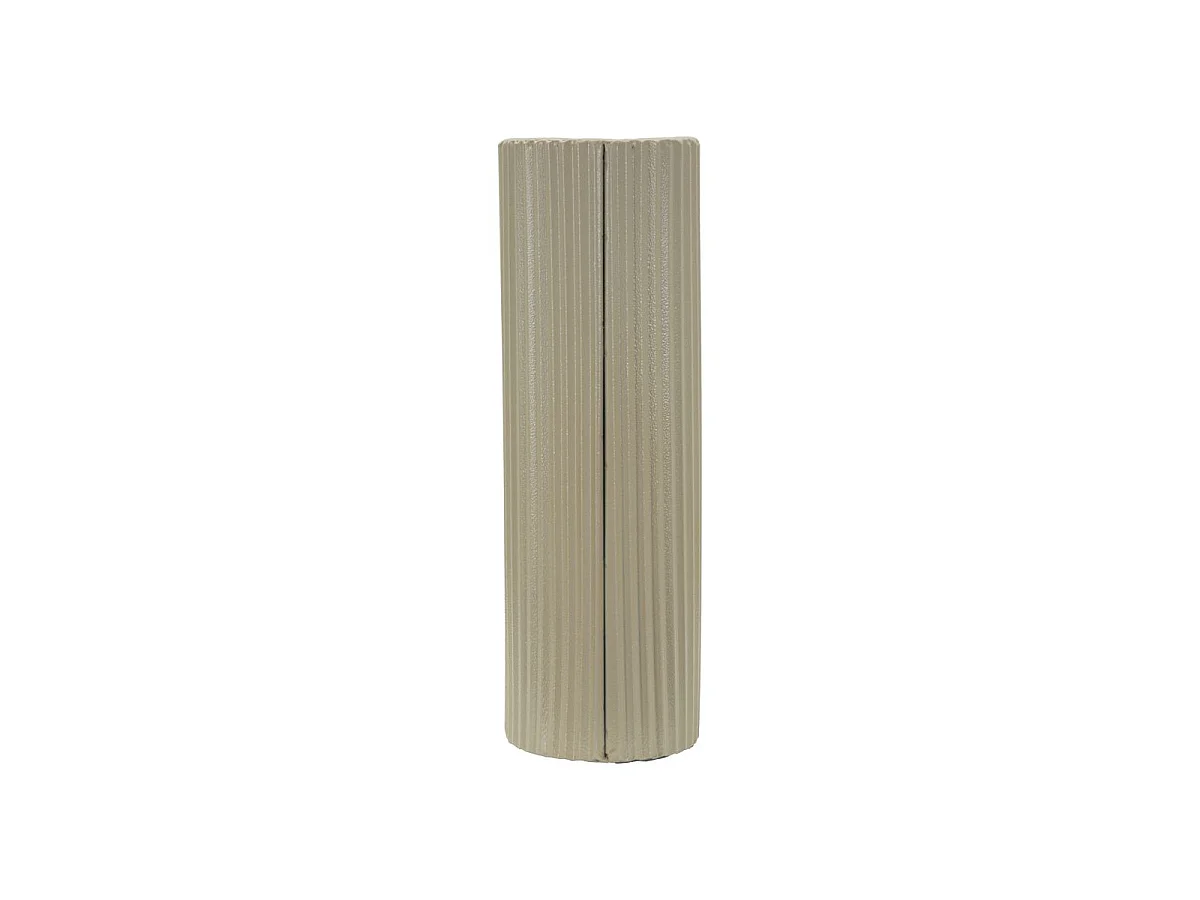 Vase Design en Métal "Frankfurt" 36cm Beige Foncé