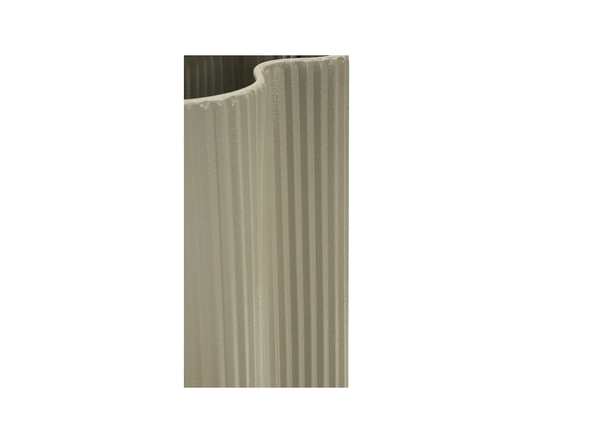 Vase Design en Métal "Frankfurt" 36cm Beige Foncé