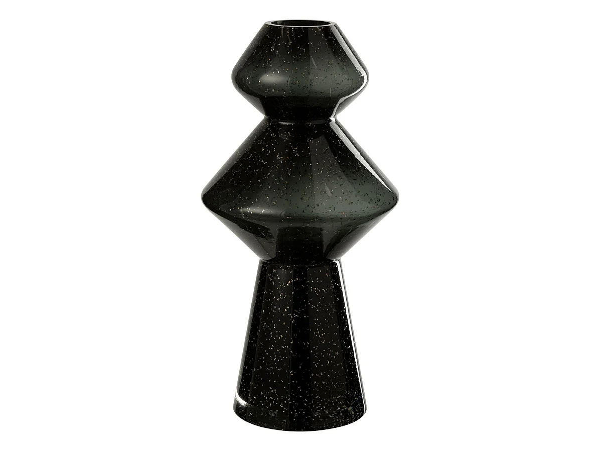Vase Design en Verre "Carol" 35cm Noir