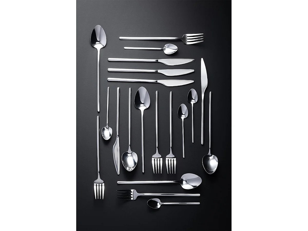 Ménagère 24 Pièces en Inox "Irvin Brillant" 27cm Argent