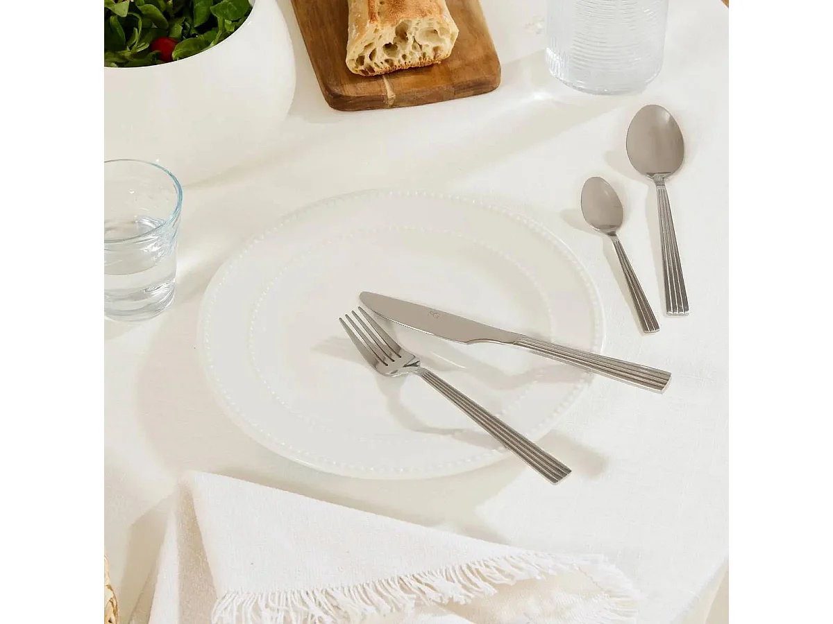 Ménagère 24 Pièces en Inox "Alice" 22cm Argent