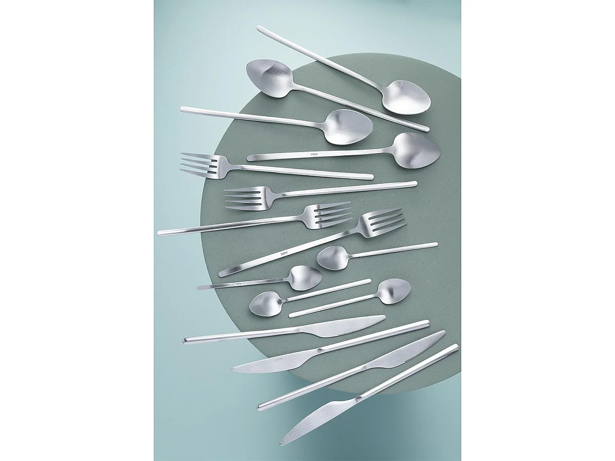 Ménagère 24 Pièces en Inox "Irvin Mat" 27cm Argent