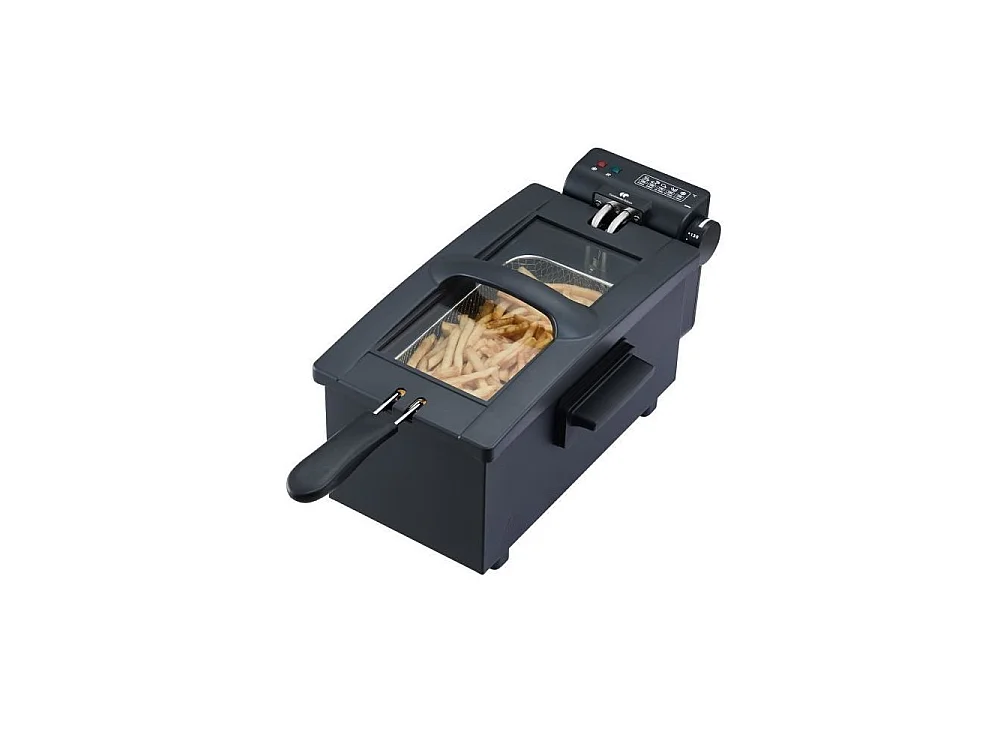 Compacte 3L 2000W Elektrische Friteuse - Continental Edison CEFR3BLK - Zwart