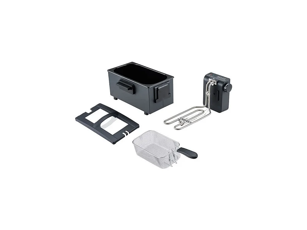 Compacte 3L 2000W Elektrische Friteuse - Continental Edison CEFR3BLK - Zwart