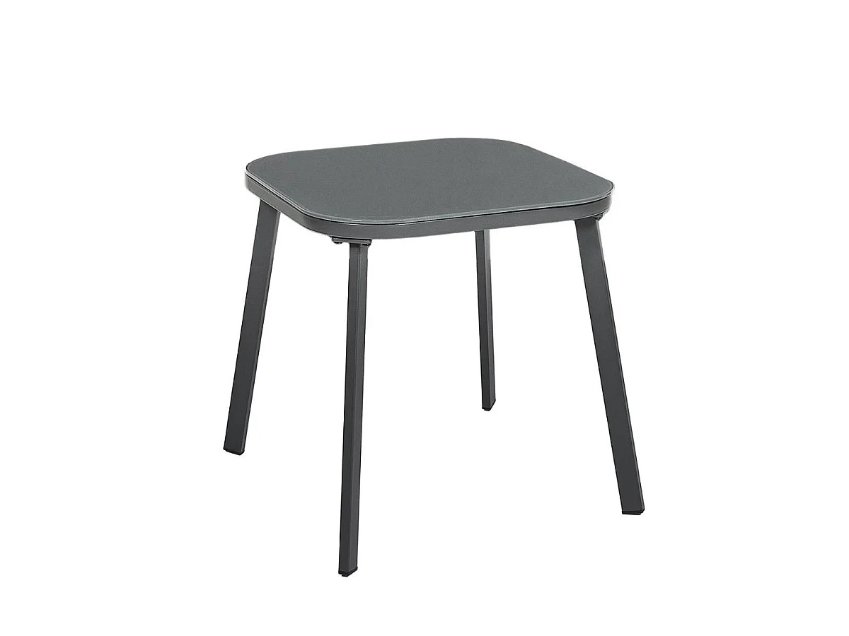 Ensemble jardin 2 fauteuils avec table basse motifs graphiques gris - AZTEK