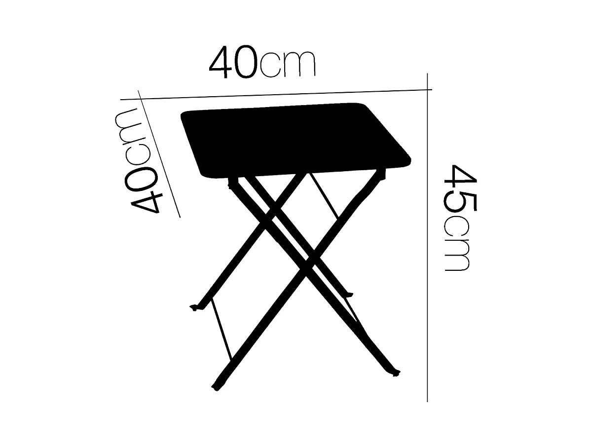 Table d'appoint de Jardin,Table à Manger carrée Pliante,Coloris Taupe - Longueur 40 x Profondeur 40 x Hauteur 45 cm